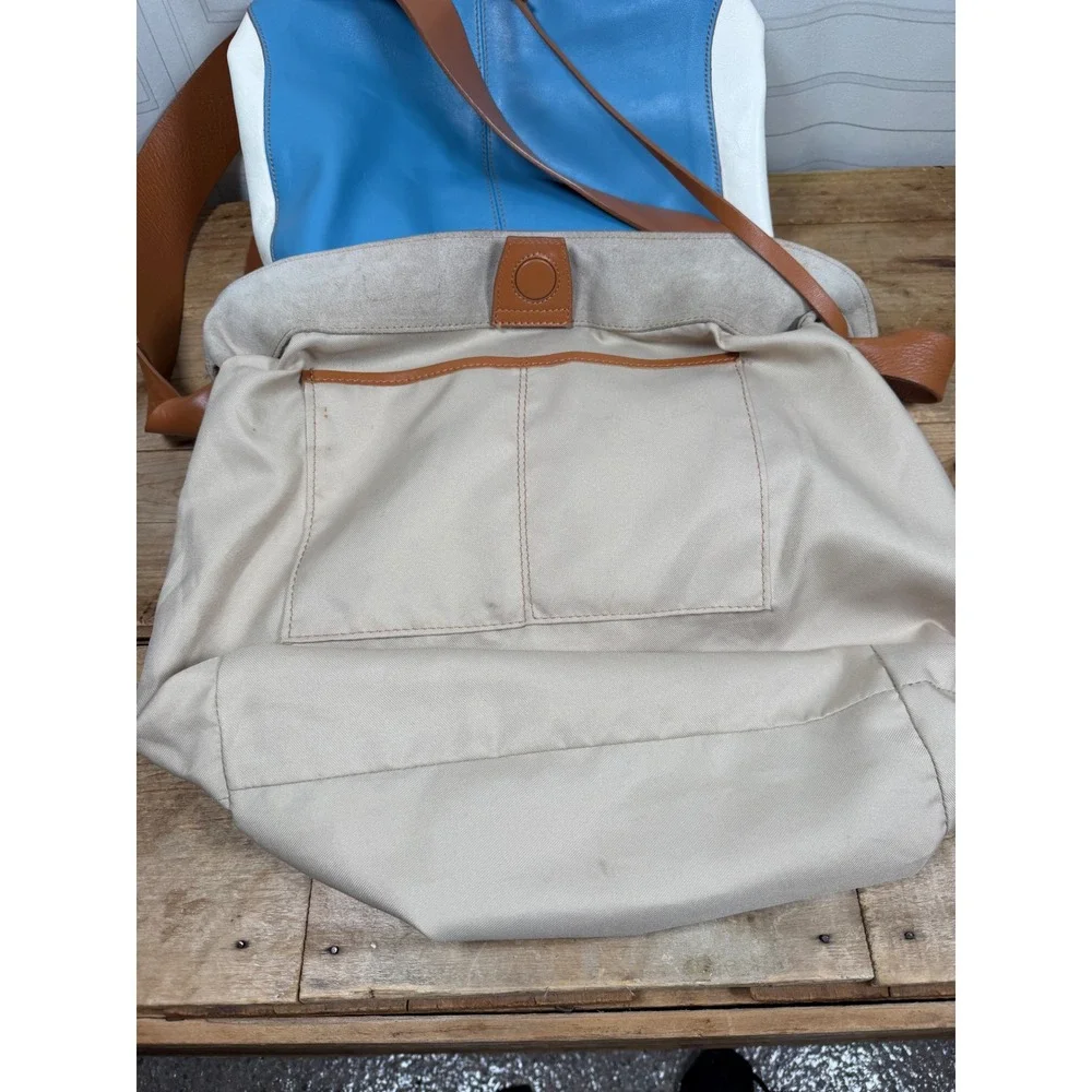 Vittoria Napoli Italian Leather Color-Block Hobo Bag